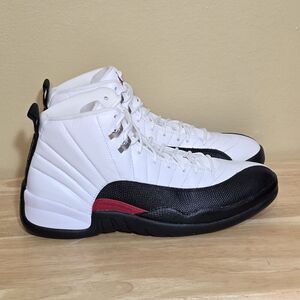 Air Jordan 12 Retro Taxi Flip White Black Red Ct8013-162 Men's Size 10.5 B-Grade
